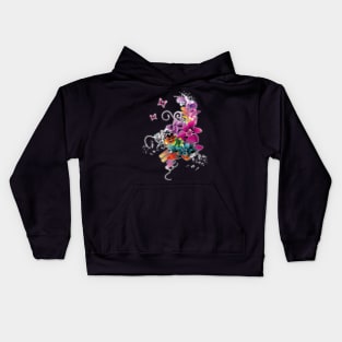 Butterflies and Flowers Kids Hoodie